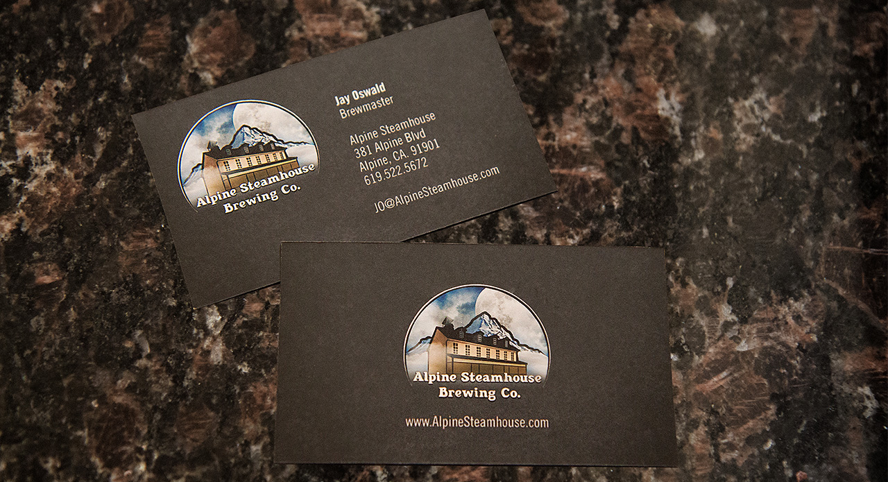Alpine Steamhouse Business Cards