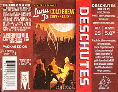 Deschutes - Luna Jo Cold Brew Coffee Lager