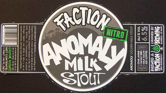 Faction - Anomaly Milk Stout