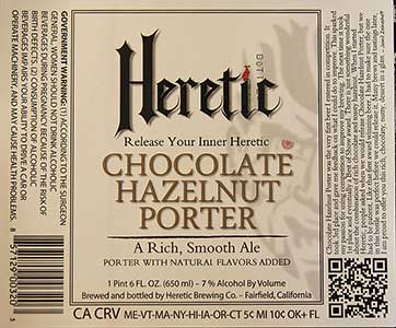Heretic - Chocolate Hazelnut Porter