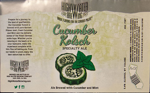 Highwater Brewing - Cucumber Kolsch