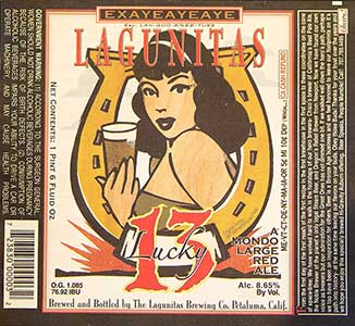 Lagunitas - Lucky 13 Mondo Large Red