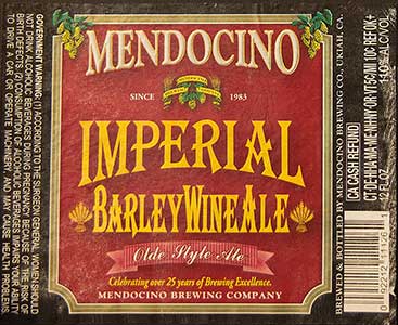 Mendocino - Imperial Barley Wine Style Ale
